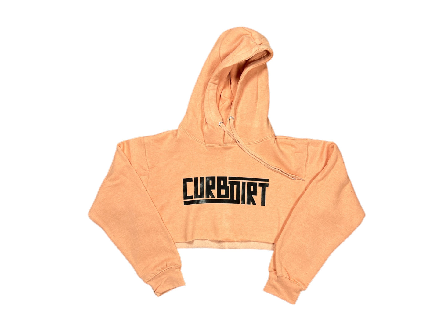 PEACH CROP TOP HOODIE